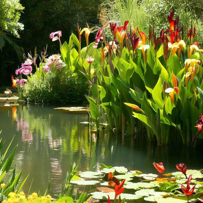 Canna, 2 pack, bare root aquatic plant (Thalia dealbata)